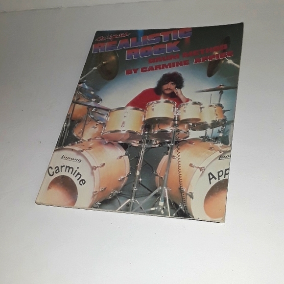 THE UPDATED REALISTIC ROCK BRUM METHOD 1972 W/ RECORDS BY CARMINE APPICE BOOK - Picture 1 of 8
